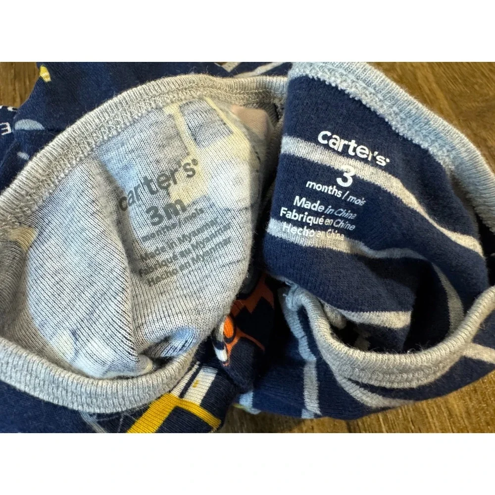 Carters Baby Boy 3 Months Summer Rompers 1 Piece‎ Outfits Clothes Lot Construct
